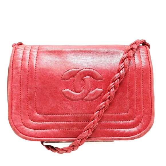 00682560# Chanel Crossbody Bag Red Leather - Picture 1 of 10